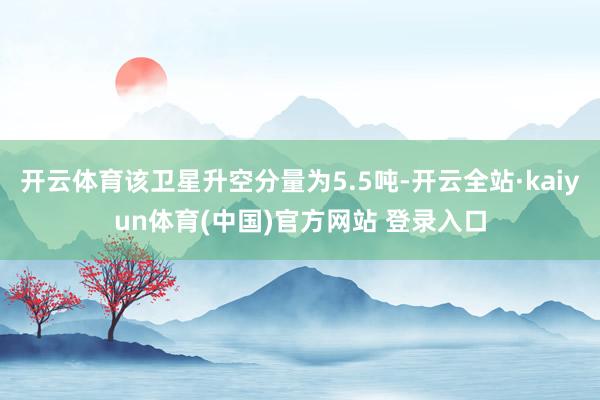 开云体育该卫星升空分量为5.5吨-开云全站·kaiyun体育(中国)官方网站 登录入口