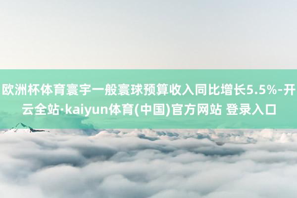 欧洲杯体育寰宇一般寰球预算收入同比增长5.5%-开云全站·kaiyun体育(中国)官方网站 登录入口