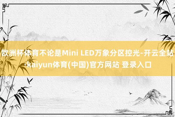 欧洲杯体育不论是Mini LED万象分区控光-开云全站·kaiyun体育(中国)官方网站 登录入口
