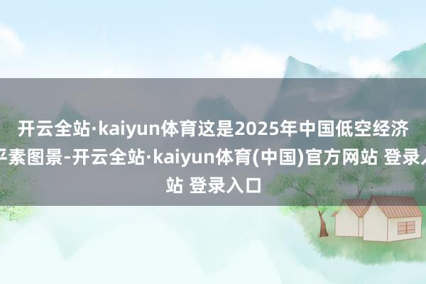 开云全站·kaiyun体育这是2025年中国低空经济的平素图景-开云全站·kaiyun体育(中国)官方网站 登录入口